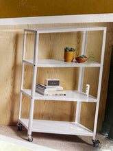 Small 44" 3 Shelf Rolling Metal Bookcase Chalk White - Room Essentials! (NEW IN BOX)