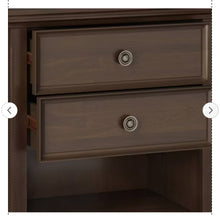 WyndenHall Halifax Bedside Table Natural Aged Brown