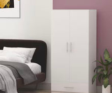 White 2-Door Wardrobe Armoire with 1-Drawers and Hanging Rod 66.9 in. H x 31.5 in. W x 18.9 in. D- new in box