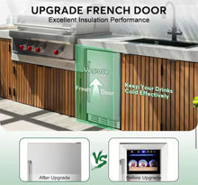 Hoore 15 in. 130 Cans 3.53 cu. ft. Built-in/Freestanding Outdoor Refrigerator in Stainless Steel with Interior Light! (NEW)