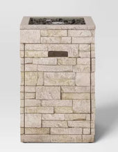 16" Stack Stone Column Fire Pit Light Brown - Threshold! (NEW IN BOX)