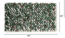 40 in. x 80 in. Artificial Bougainvillea Expandable Privacy Fence Trellis Screen and Hedge Panel, UV Resistant (In/Out)! (NEW - SINGLE PANEL!)