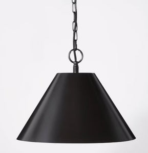 Metal Pendant Ceiling Light, Black Top - White Bottom! (NEW IN BOX)
