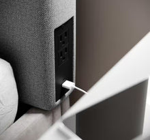 Carnegy Avenue
Hugo Twin Headboard with 2-Power Outlets, 1-USB and 1-USB Type-C Port with Faux Linen Upholstery in Gray- new