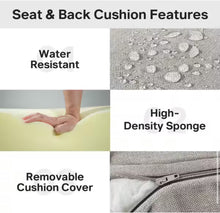 Ophoro 24 in. x 24 in. x 6in. 4-Piece Deep Seating Water & Fade Resistant Outdoor Lounge Chair Replacement Cushion Set in Beige, SET OF 2!! NEW IN BOX!!