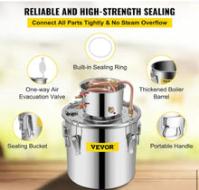Vevor Alcohol Still 8 Gal. Stainless Steel Water Alcohol Distiller Home Brewing Kit Build-in Thermometer for DIY Wine! (NEW IN BOX)