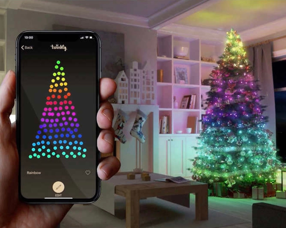 7.5’ App-Controlled Pre-Lit Twinkly LED Artificial Christmas Tree!! (NEW & ASSEMBLED!)
