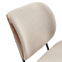 Edie Walnut Upholstered Lounge Chair,24.41" W x 25.59" D x 26.77" H, White!! NEW IN BOX!!