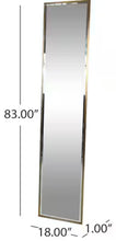 Smythe 83 in. x 18 in. Modern Rectangle Framed Brushed Brass Accent Mirror! (NEW IN BOX)