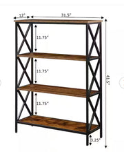 Convenience Concepts

Tucson 41.5 in. Tall Barnwood/Black Particle Board 4-Shelf Accent Bookcase with Metal Frame
