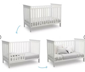 Delta Children Adley 3-in-1 Convertible Crib, White! (NEW IN BOX)