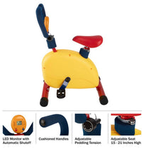 Hey Play Kids Exercise Bike - Indoor Riding Toy - Kids Workout Equipment- new