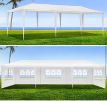 10 ft. x 30 ft. White Outdoor Wedding Party Tent, Garden Gazebo Canopy Marquee Parking Shed with 8 Removable Sidewalls! (NEW IN BOX)