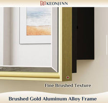30 in. W x 32 in. H Rectangular Gold Metal Framed Beveled Surface Mount/Recessed Medicine Cabinet with Mirror!! NEW IN BOX!!