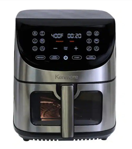 Kenmore 8 Qt. Silver Air Fryer with Digital Touch Screen, 12-Cooking Presets!! NEW IN BOX!!