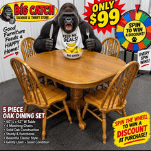 ⭐ USED 5-PIECE OAK DINING SET — ONLY $99! ⭐