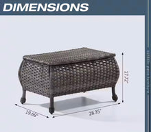 Brown Wicker Outdoor Patio Storage Coffee Table! (NEW IN BOX)