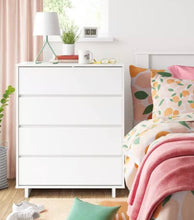 Modern 4 Drawer Dresser Pure White - Room Essentials! (NEW IN BOX)