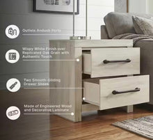 SET OF 2! - Cambeck Whitewash 2-Drawer 21.69 in. W Nightstands- new -