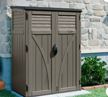 Suncast 53 in. W x 32.5 in. D Resin Vertical Tool Shed- new in box