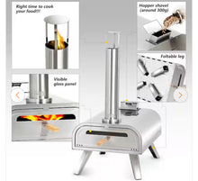 MASTER COOK
16 in. Wood Pellet Pizza Oven in Stainless Steel, Portable Outdoor Pizza Grill