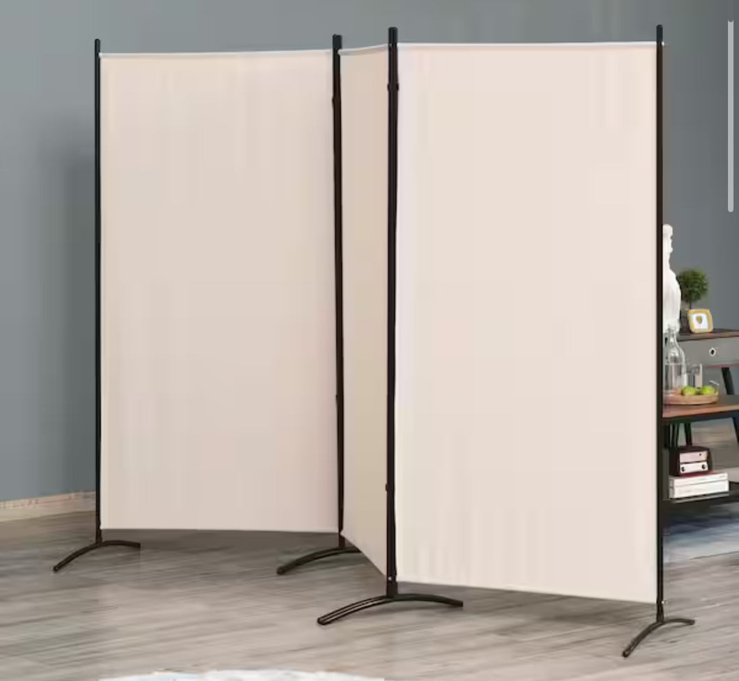 Homcom Beige 3-Panel Room Divider!! NEW IN BOX!!