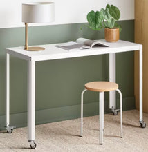 45" Rolling Metal Computer Desk Chalk White - Room Essentials! (NEW IN BOX)