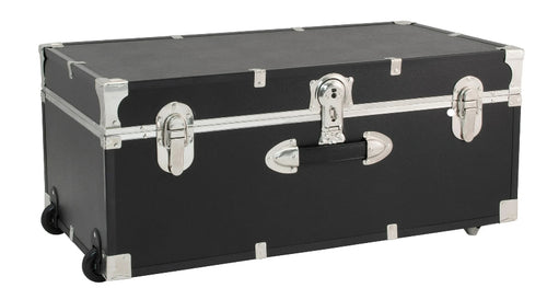 Seward Trunks 25 Gallon Wood, Plastic and Metal Trunk with Lock, Black!! - BRAND NEW!!