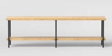 Wood and Metal TV Stand for TVs up to 60" Natural - Room Essentials! (NEW IN BOX)