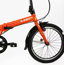 ZiZZO Via 7 Speed 20" Folding Cruiser Bike - Metallic Orange! (NEW & ASSEMBLED)