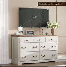 Ingberg Farmhouse 7 Chest Of Drawers For Bedroom, White - WE DO NOT SHIP!!