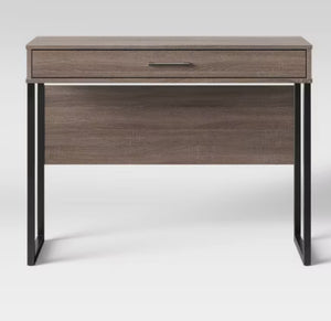 Mixed Material Writing Desk Gray, Room Essentials! (NEW IN BOX)