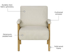 Better Homes & Gardens Ezra Accent Chair, Living Room, Cream!! NEW IN BOX!!