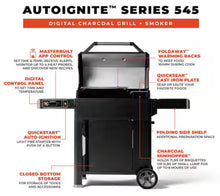 Masterbuilt AutoIgnite Series 545 Digital Charcoal Grill and Smoker in Black!! BRAND NEW(HANDLE BROKE OFF DURING SHIPPING)!!