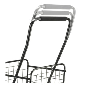 Mainstays Adjustable Steel Rolling Laundry Basket Adult Use Shopping Cart, Black**New in box**