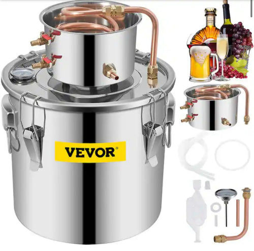 Vevor Alcohol Still 8 Gal. Stainless Steel Water Alcohol Distiller Home Brewing Kit Build-in Thermometer for DIY Wine! (NEW IN BOX)