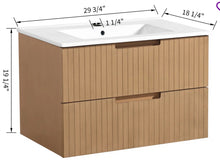 30" Wall Mounted Single Floating Bathroom Vanity! (VANITY ONLY - NO SINK - NEW)