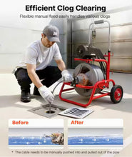 Drain Cleaning Machine 100 ft. x 3/8 in. Sewer Snake Machine Auto Feed, 370W Drain Auger Cleaner! (NEW IN BOX)