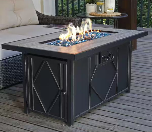 HeatMaxx 42 in. 60,000BTU Fire Pit Propane Gas Fire Pit Table Rectangular Tabletop!! NEW IN BOX!!