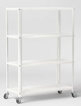 Small 44" 3 Shelf Rolling Metal Bookcase Chalk White - Room Essentials! (NEW IN BOX)