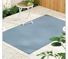 4'x6' Micro Dash Rectangular Woven Outdoor Area Rug Blue- NEW