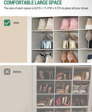 Shoe Storage Cabinet, 36 Pairs Free Standing Closet Organizer, 9 inch Widened Cell Wood Shoe Organizer, 12 Tiers Vertical Space Saving Shoe Rack for Entryway, Cloakroom, White- WE DO NOT SHIP!!