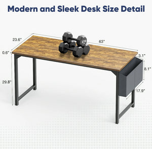 GIANNA 40-Inch Computer Desk for Office, Den, Home, Rustic Brown!! NEW IN BOX!!
