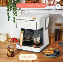 Beautiful Multi-Brew 12-Cup Programmable Drip & Single-Serve Coffee Maker, White Icing by Drew Barrymore- new in box