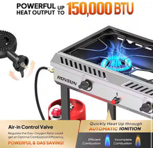 Karl Home 2 Burner 150,000 BTU Gas Propane Stove with Wheels!! NEW IN BOX!!