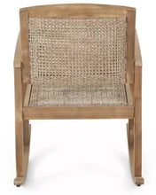 Welby Outdoor Acacia Wood/Wicker Rocking Chair, Set of 2, Light Brown - Christopher Knight Home: Weather-Resistant, Rustic Patio Furniture! (NEW IN BOX)
