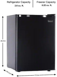 Magic Chef 2.6 cu. ft. Mini Fridge in Black, ENERGY STAR! (BRAND NEW - MINOR DENTS)