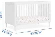 Delta Children Bowie 4-in-1 Convertible Acrylic Crib, White! - Greenguard Gold Certified! (NEW IN BOX)
