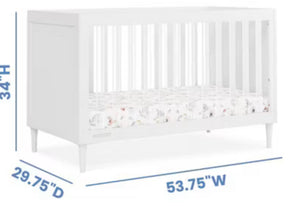 Delta Children Bowie 4-in-1 Convertible Acrylic Crib, White! - Greenguard Gold Certified! (NEW IN BOX)