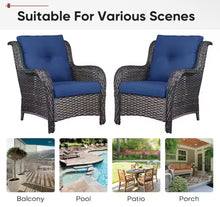 ArcoBay 22 in. x 25 in. x 4 in. 4-Piece Deep Seating Outdoor Lounge Chair Replacement Cushion Set in Blue- WE DO NOT SHIP!!